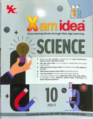 Book cover number 1 for Xam Idea Science CBSE Class 10 (2026-27) NEP 2020 / NCFSE 2023 written by NA published by VK Global Publications Pvt. Ltd.