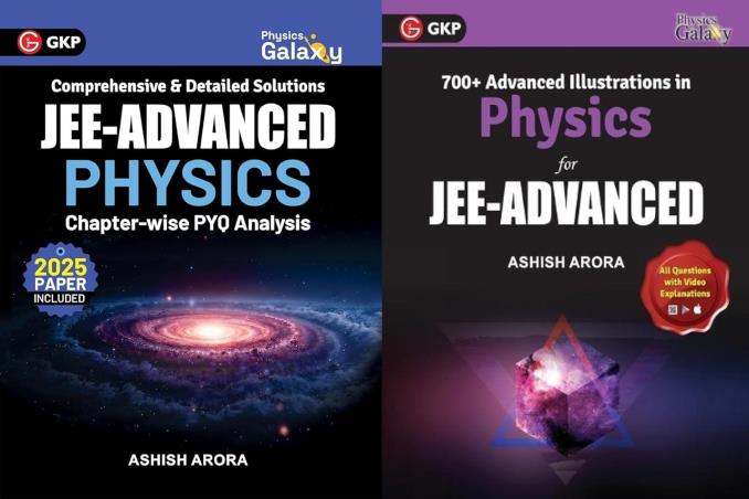 Book cover number 1 for Physics Galaxy Series 700 Advanced Illustrations + Comprehensive & Detail Solutions (Set Of 2 Books) written by Ashish Arora published by G. K. Publications (P) Ltd.