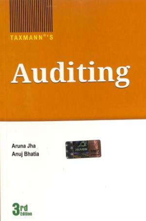 Book cover number 1 for Taxmann's Auditing written by Aruna Jha, Anuj Bhatia published by Taxmann Publications Pvt. Ltd.