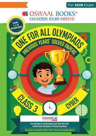 Book cover number 1 for Oswaal One For All Olympiads Class 3 Cyber (For 2026 Exam) written by NA published by Oswaal Books