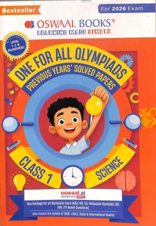 Book cover number 1 for Oswaal One For All Olympiads Class 1 Science (For 2026 Exam) written by NA published by Oswaal Books