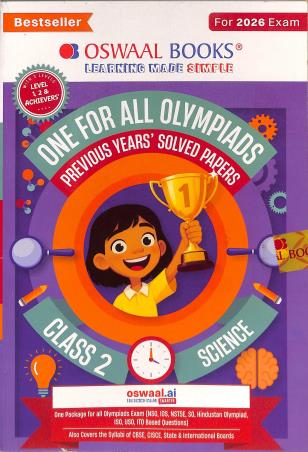 Book cover number 1 for Oswaal One For All Olympiads Class 2 Science (For 2026 Exam) written by NA published by Oswaal Books