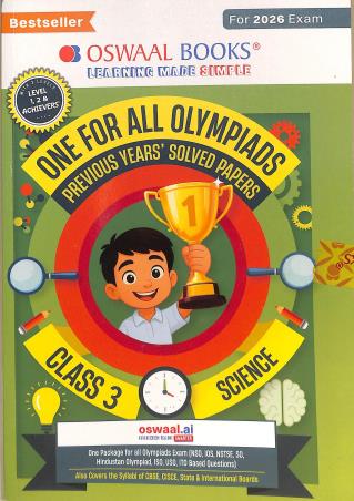 Book cover number 1 for Oswaal One For All Olympiads Class 3 Science (For 2026 Exam) written by NA published by Oswaal Books