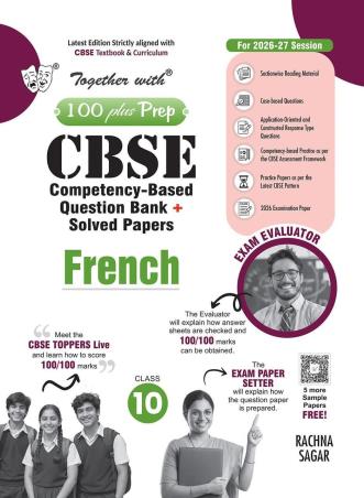 Book cover number 1 for Together With 100 Plus Prep CBSE French Class 10 (2027 Examination) written by NA published by Rachna Sagar Pvt. Ltd.