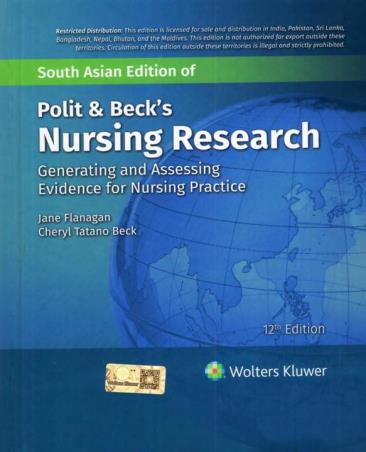 Book cover number 1 for Polit And Becks Nursing Research Generating And Assessing Evidence For Nursing Practice written by Cheryl Tatano Beck, Jane Flanagan published by Wolters Kluwer