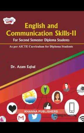 Book cover number 1 for English And Communication Skills-2 : For Second Semester Diploma Students written by Azam Eqbal published by Khanna Publishers