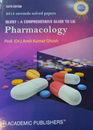 Book cover number 1 for Quest : A Comprehensive Guide To UG Pharmacology written by Amit Kumar Ghosh published by Academic Publishers