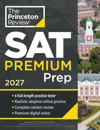 Book cover number 1 for SAT Premium Prep (2027) written by NA published by Princeton Review