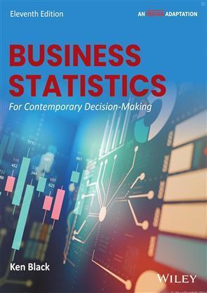 Book cover number 1 for Business Statistics : For Contemporary Decision Making (An Indian Adaptation) written by Ken Black published by Wiley India Pvt. Ltd.