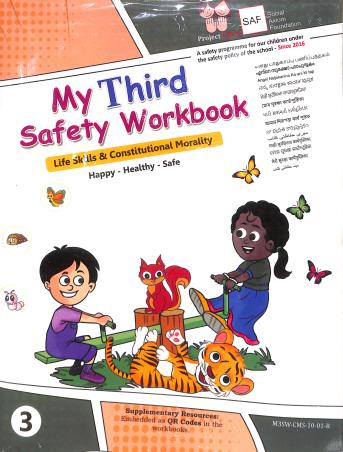 Book cover number 1 for My Third Safety Workbook 3 (Life Skills & Constitutional Morality) With Combo Pack written by NA published by Social Axiom Foundation