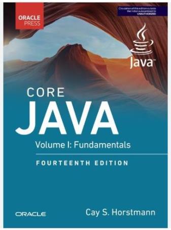 Book cover number 1 for Core Java Volume 1 - Fundamentals written by Cay S. Horstmann published by Oracle Press