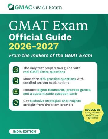 Book cover number 1 for GMAT Exam Official Guide 2026-2027 written by NA published by Wiley India Pvt. Ltd.