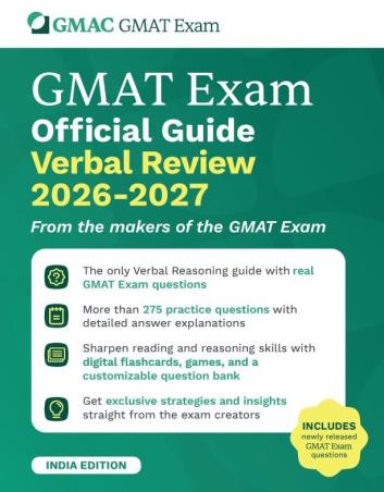 Book cover number 1 for GMAT Exam Official Guide Verbal Review 2026-2027 written by NA published by Wiley India Pvt. Ltd.