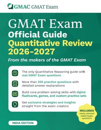 Book cover number 1 for GMAT Exam Official Guide Quantitative Review 2026-2027 written by NA published by Wiley India Pvt. Ltd.