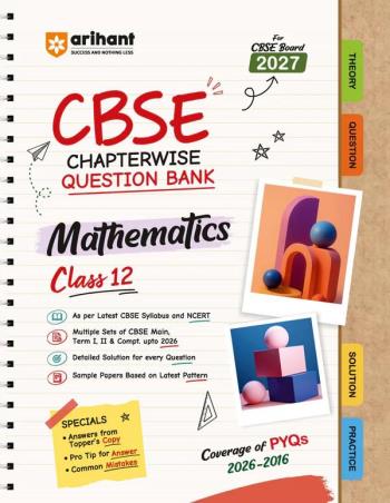 Book cover number 1 for CBSE Chapterwise Question Bank Mathematics Class 12 (For CBSE Board 2027) written by Rakesh Pandey published by Arihant Prakashan