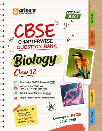 Book cover number 1 for CBSE Chapterwise Question Bank Biology Class 12 (For CBSE Board 2027) written by Subhanjana Mukherjee published by Arihant Prakashan