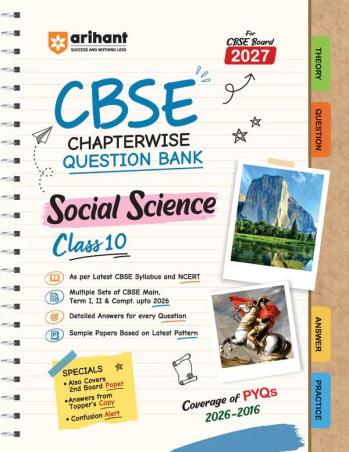 Book cover number 1 for CBSE Chapterwise Question Bank Social Science Class 10 (For CBSE Board 2027) written by Nazma Ansari published by Arihant Prakashan
