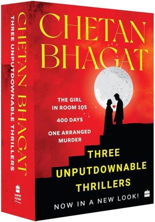 Book cover number 1 for Three Unputdownable Thrillers (The Girl in Room 105, 400 Days, One Arranged Murder) written by Chetan Bhagat published by Harper Collins Publishers