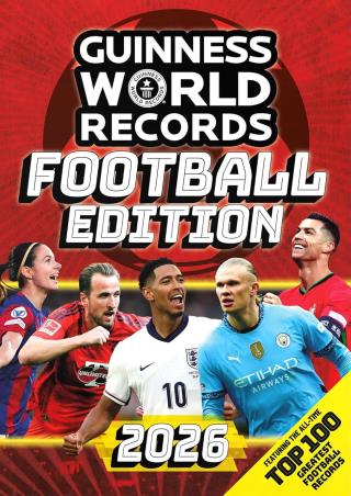 Book cover number 1 for Guinness World Records Football Edition 2026 written by NA published by Guinness World Records Limited