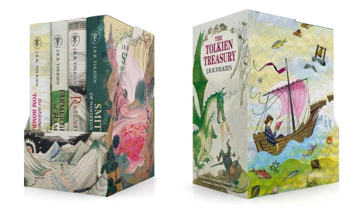 Book cover number 1 for The Tolkien Treasury written by J. R. R. Tolkien published by Harper Collins Publishers