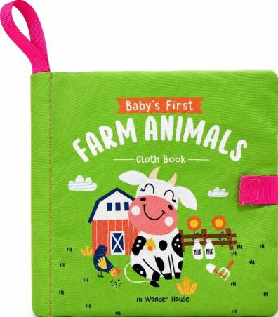 Book cover number 1 for Baby's First Firm Animals Cloth Book written by NA published by Wonder House