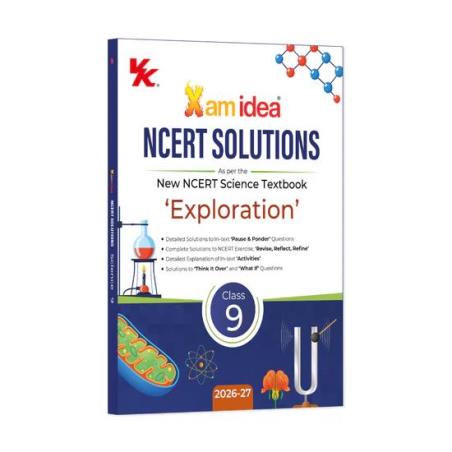 Book cover number 1 for Xam Idea NCERT Solutions Science Textbook 'Exploration' Class 9 (2026-27) written by NA published by VK Global Publications Pvt. Ltd.