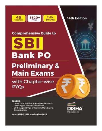 Book cover number 1 for Comprehensive Guide To SBI Bank PO Preliminary & Main Exams written by NA published by Disha Publication