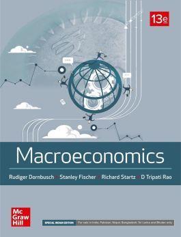 Book cover number 1 for Macroeconomics written by Rudiger Dornbusch, Stanley Fischer, Richard Startz, Tripati Rao published by McGraw Hill Education Private Limited