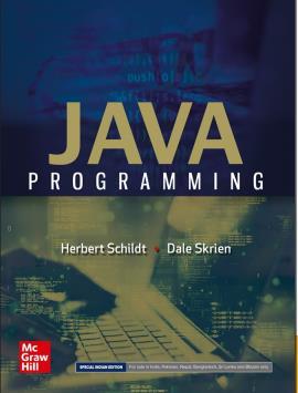 Book cover number 1 for JAVA Programming written by Herbert Schildt, Dale Skrien published by McGraw Hill Education Private Limited