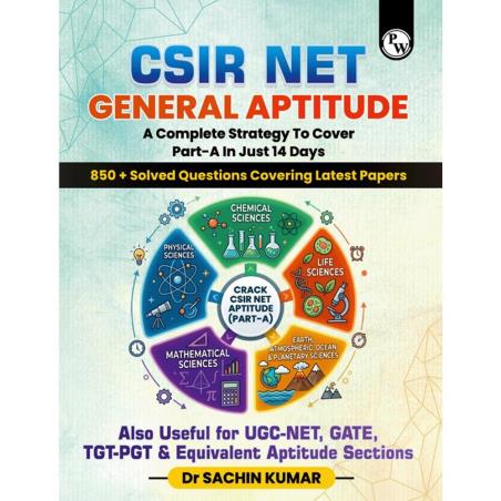 Book cover number 1 for CSIR NET General Aptitude written by Sachin Kumar published by Physicswallah Private Limited