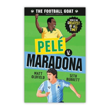 Book cover number 1 for The Football Goat : Pele v. Maradona written by Matt Oldfield, Seth Burkett published by Walker Books