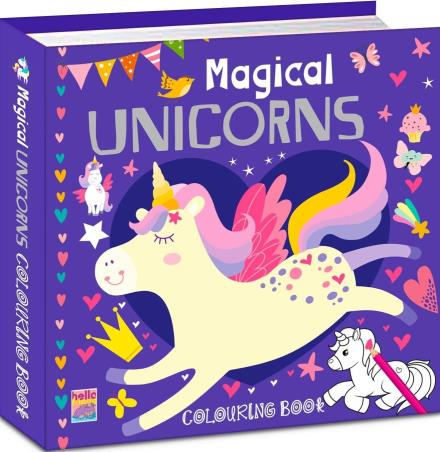 Book cover number 1 for Magical Unicorns - Colouring Book written by Mamta Garg published by Hello Friend