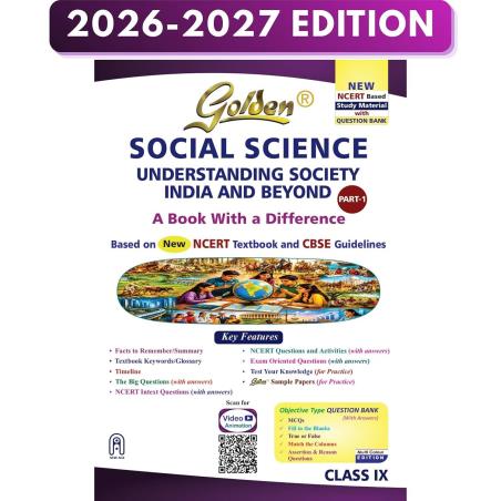 Book cover number 1 for Golden Social Science Understanding Society India And Beyond Class 9 (Part-1) 2026-27 Edition written by NA published by New Age International (P) Limited, Publishers