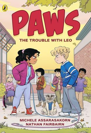 Book cover number 1 for Paws - The Trouble With Leo written by Nathan Fairbairn published by Puffin