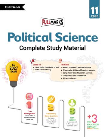 Book cover number 1 for Political Science CBSE Class 11 (Complete Study Material)  For 2027 Exam written by NA published by Full Marks Pvt. Ltd.