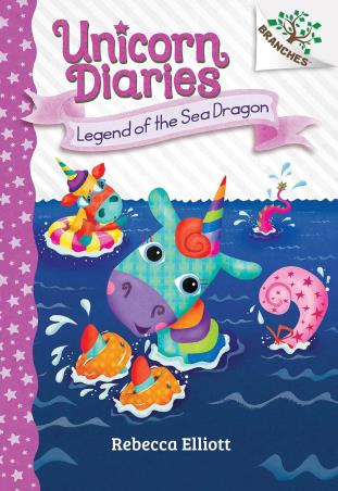 Book cover number 1 for Unicorn Diaries : Legend Of The Sea Dragon written by Rebecca Elliott published by Scholastic