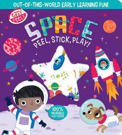 Book cover number 1 for Easy Peely-Space - Peel, Stick, Play! written by Holly Hall published by Two Windmills Limited