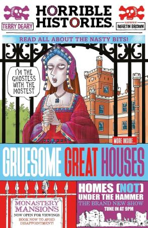 Book cover number 1 for Gruesome Great Houses written by Terry Deary published by Scholastic