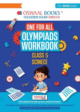 Book cover number 1 for Oswaal One For All Olympiads Workbook Science Class 5 (2026 Exam) written by NA published by Oswaal Books