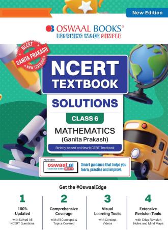 Book cover number 1 for Oswaal NCERT Textbook Solution Mathematics (Ganit Prakash) Class 6 written by NA published by Oswaal Books