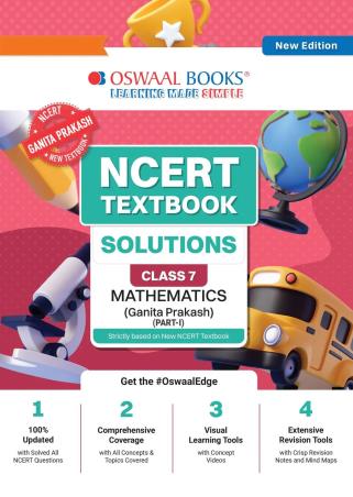Book cover number 1 for Oswaal NCERT Textbook Solutions Class 7 Mathematics Part-1 (Ganita Prakashan) New Edition written by NA published by Oswaal Books