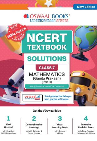 Book cover number 1 for Oswaal NCERT Textbook Solutions Class 7 Mathematics Part-2 (Ganita Prakash) New Edition written by NA published by Oswaal Books