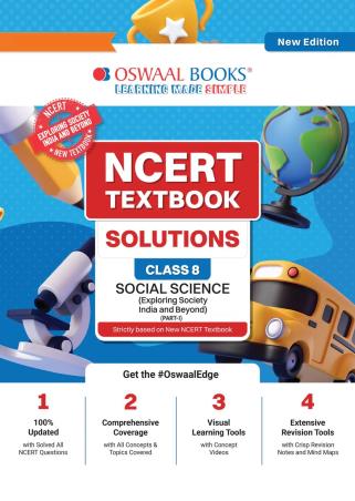 Book cover number 1 for Oswaal NCERT Textbook Solutions Class 8 Social Science (New Edition) written by NA published by Oswaal Books