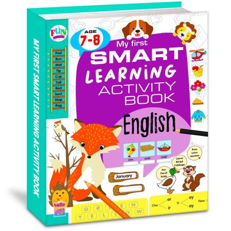 Book cover number 1 for My First Smart Learning Activity Book English (Age 7-8) written by Mamta Garg published by Hello Friend