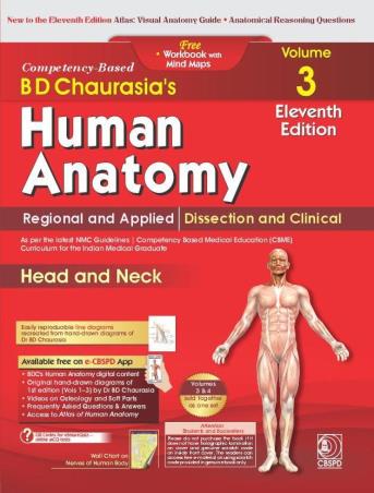 Book cover number 1 for B. D. Chaurasia's Human Anatomy Volume 3 & 4 (Head And Neck/ Brain - Neuroantomy) written by B. D. Chaurasia published by CBS Publishers & Distributors Pvt. Ltd.
