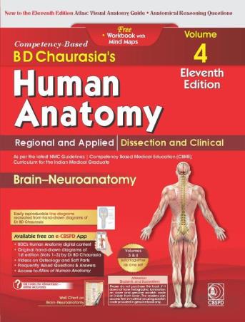 Book cover number 2 for B. D. Chaurasia's Human Anatomy Volume 3 & 4 (Head And Neck/ Brain - Neuroantomy) written by B. D. Chaurasia published by CBS Publishers & Distributors Pvt. Ltd.