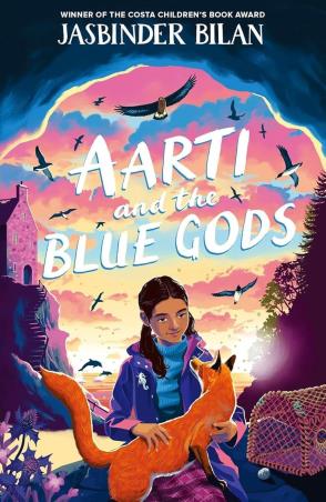 Book cover number 1 for Aarti & The Blue Gods written by Jasbinder Bilan published by Chicken House