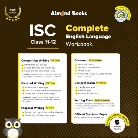 Book cover number 1 for ISC Class 11 & 12 Complete English Language Workbook written by NA published by Almond books