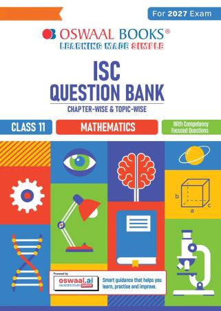 Book cover number 1 for Oswaal ISC Question Bank Mathematics Class 11 (For 2027 Exam) written by NA published by Oswaal Books