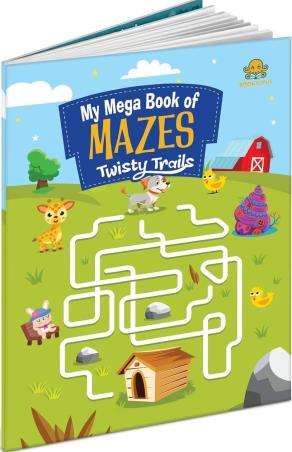 Book cover number 1 for My Mega Book Of Mazes - Twisty Trails written by NA published by Booktopus